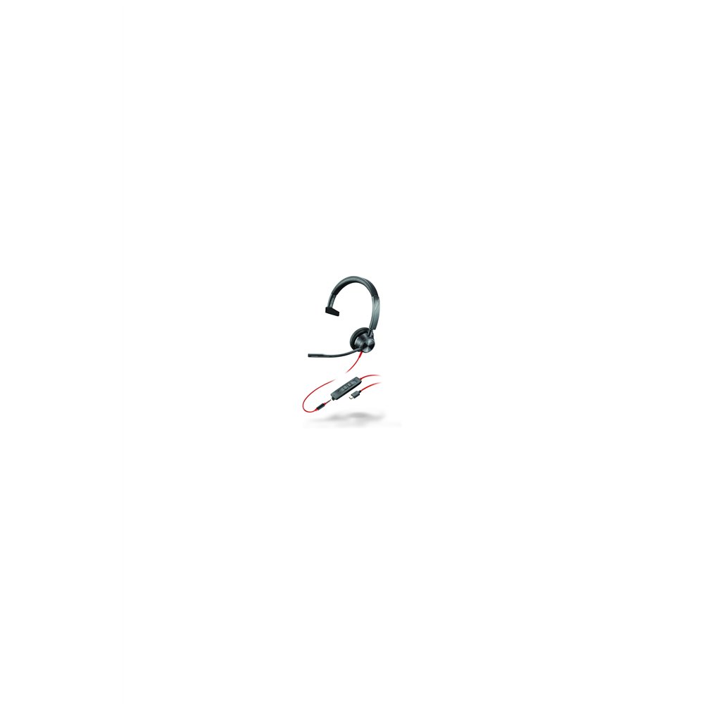 hp poly blackwire 3315 monaural microsoft teams certified usb-c headset +3.5mm plug +usb-c/a adapter