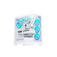 abysm danube sava h500 white escritorio transparente, blanco