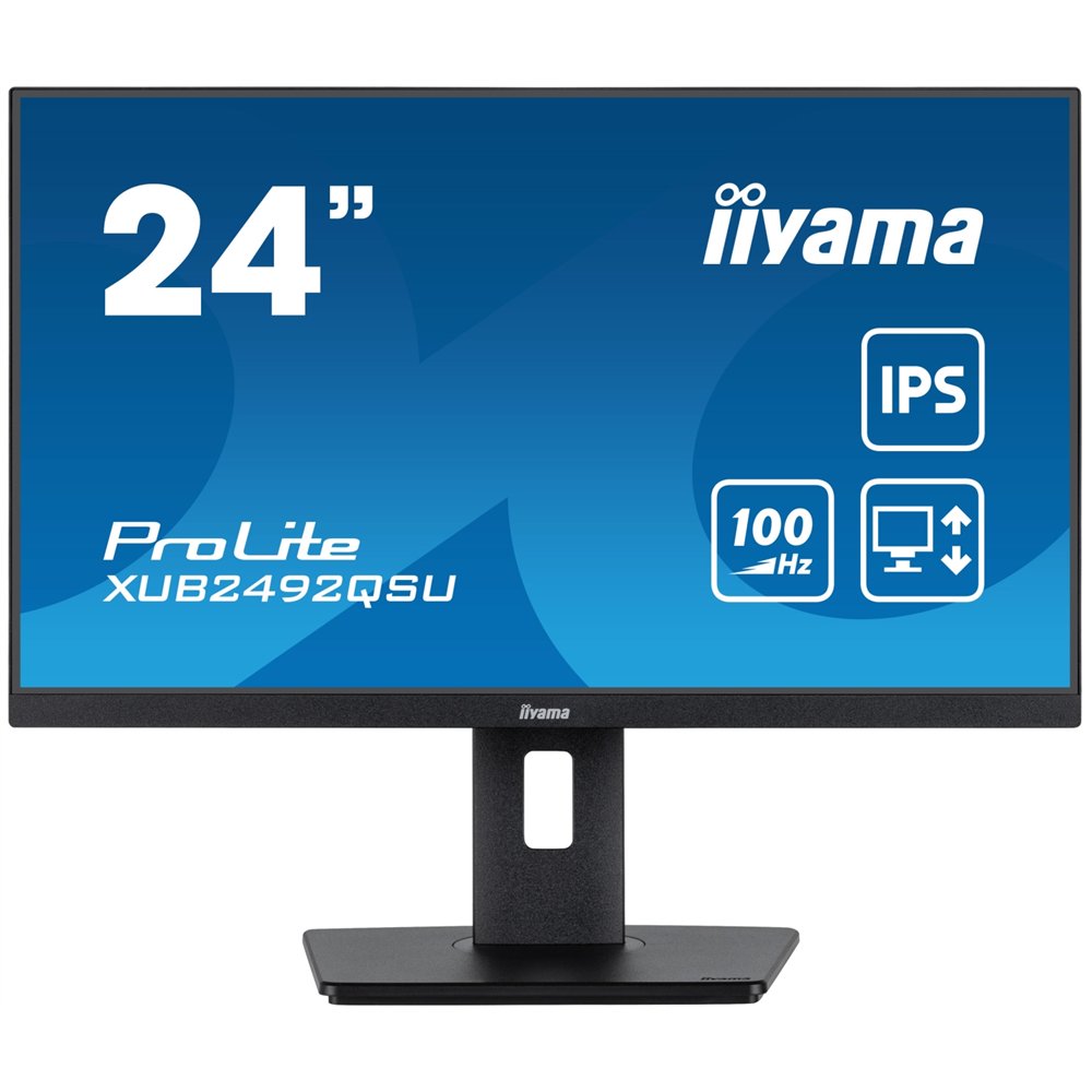 iiyama prolite xub2492qsu-b1 pantalla para pc 60,5 cm (23.8") 2560 x 1440 pixeles wide quad hd led negro