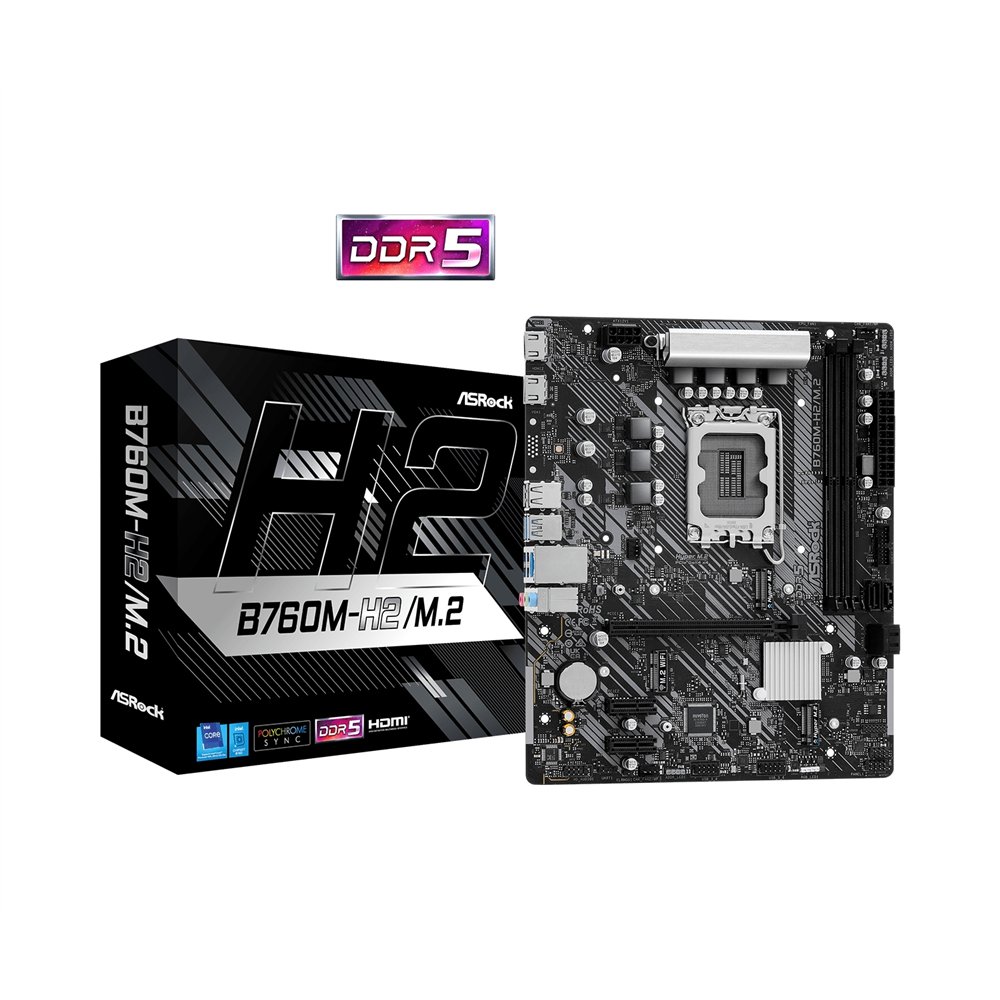 asrock b760m-h2/m.2 intel b760 lga 1700 micro atx