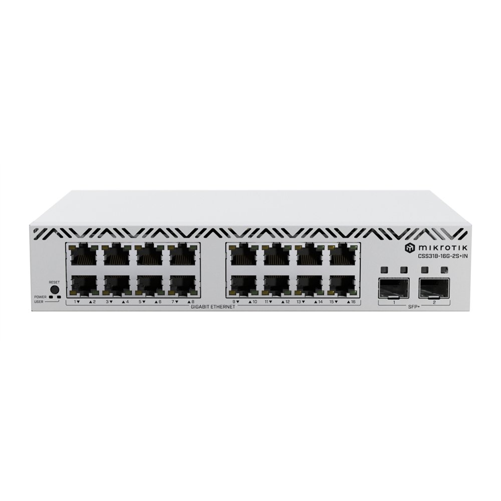 mikrotik css318-16g-2s+in switch gestionado gigabit ethernet (10/100/1000) blanco