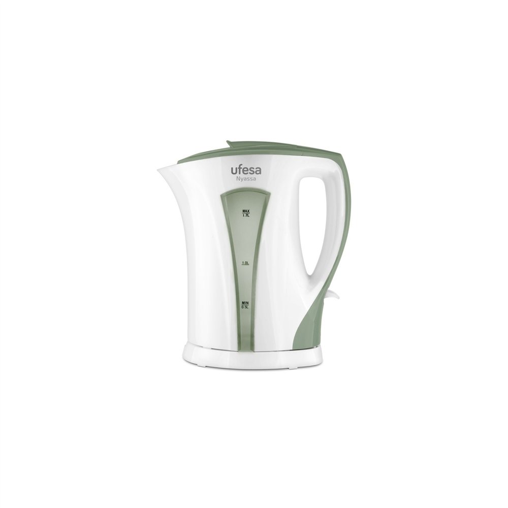 ufesa nyassa 1.7l tetera elã©ctrica 1,7 l 2200 w verde, blanco
