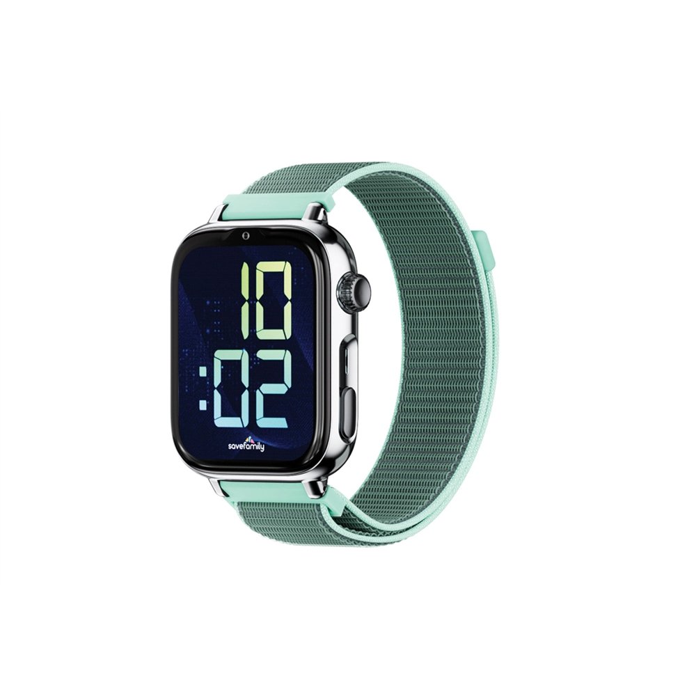 savefamily savewatch plus 2 reloj inteligente para niã±os 4g esfera plata correa tela ocean