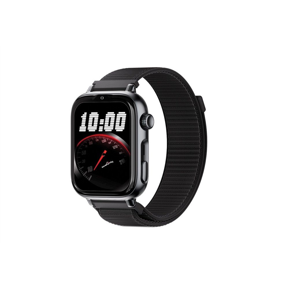 savefamily savewatch plus 2 reloj inteligente para niã±os 4g esfera negra correa silicona tela negra