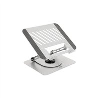 tooq soporte elevador con rotaciã³n 360â° y ajustable, para dispositivos de 11â-17â, color plata