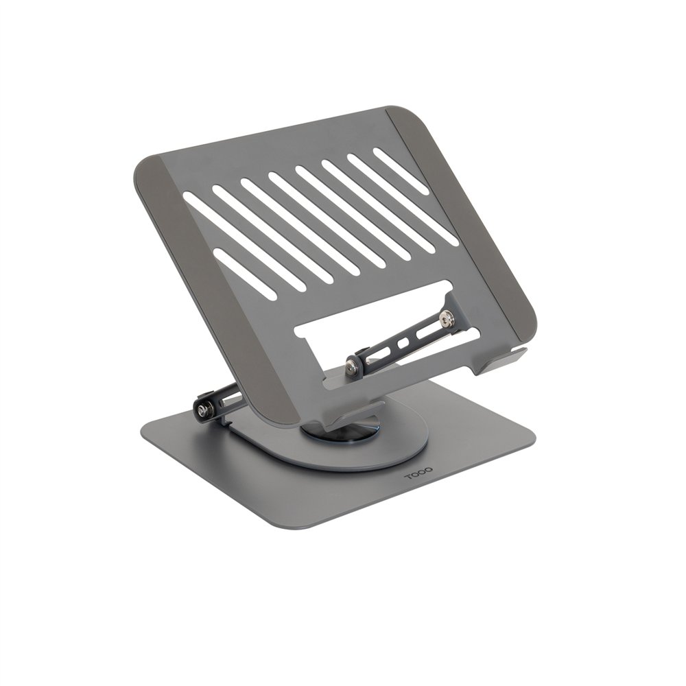 tooq soporte elevador con rotaciã³n 360â° y ajustable, para dispositivos de 11â-17â, color gris oscuro