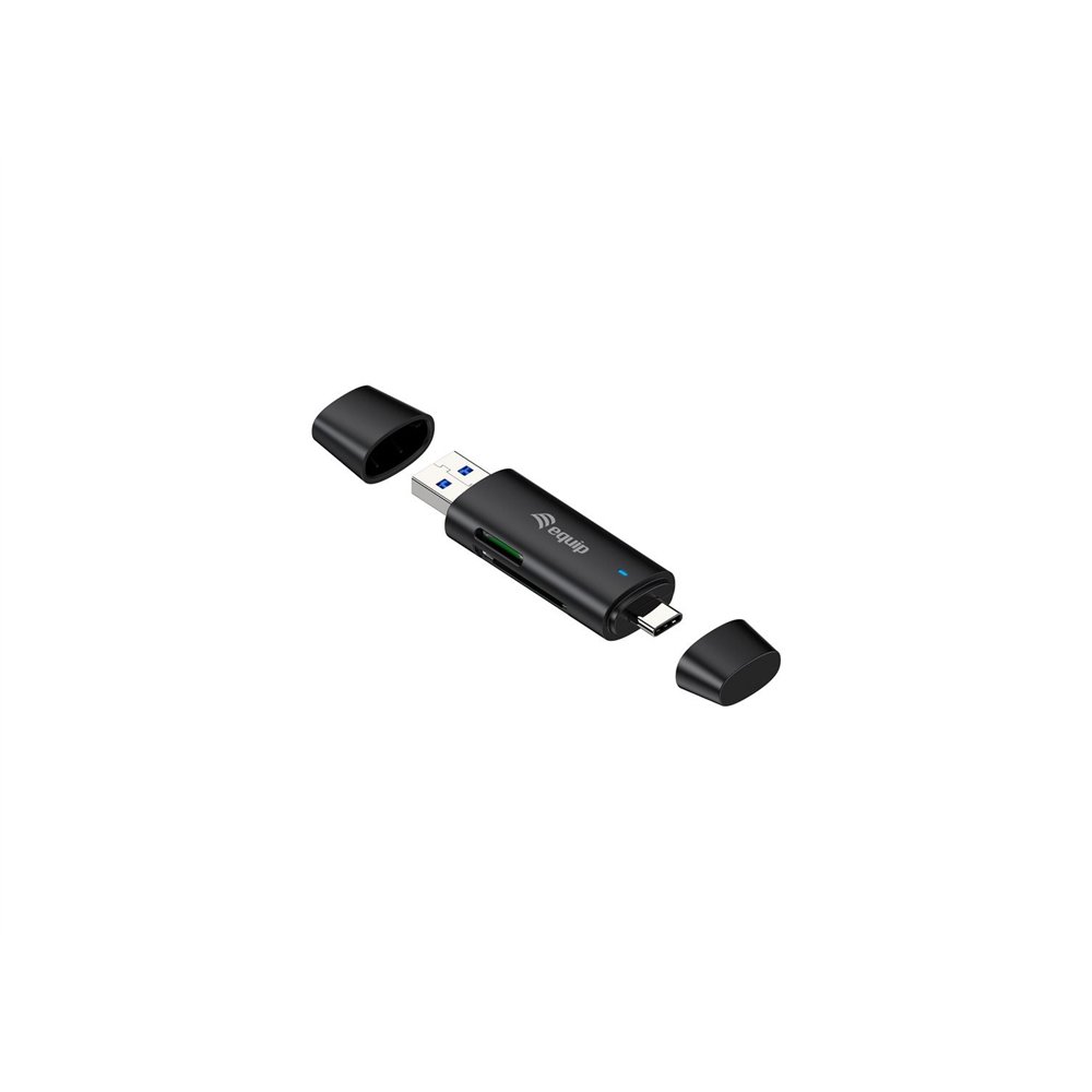 equip 245462 lector de tarjeta usb 3.2 gen 1 (3.1 gen 1) type-a/type-c negro