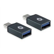 adaptador conceptronic usb-c/m a usb-a/h 2un (donn03g)