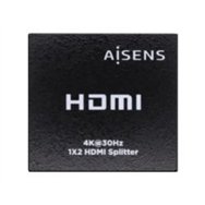 splitter aisens 4k uhd 3d 2xhdmi out negro (a123-0506)