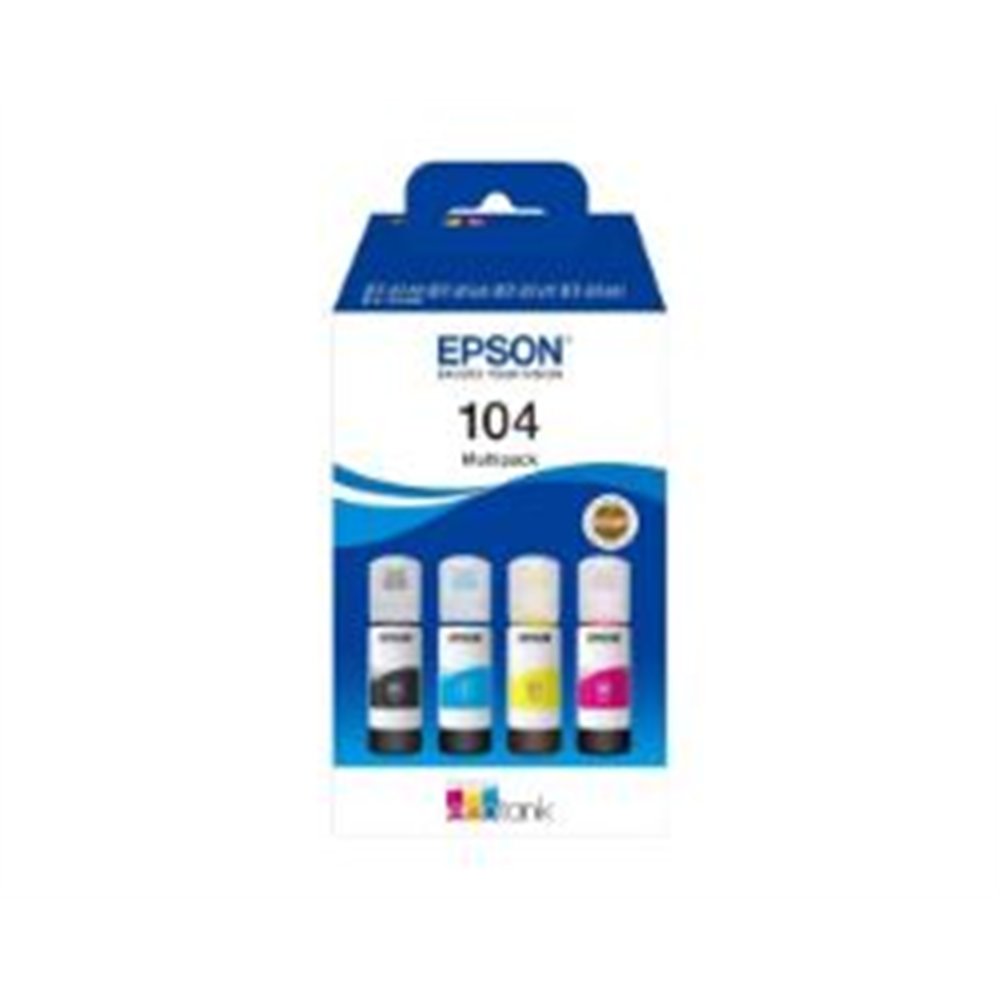 tinta epson ecotank 104 pack negro/color (c13t00p640)