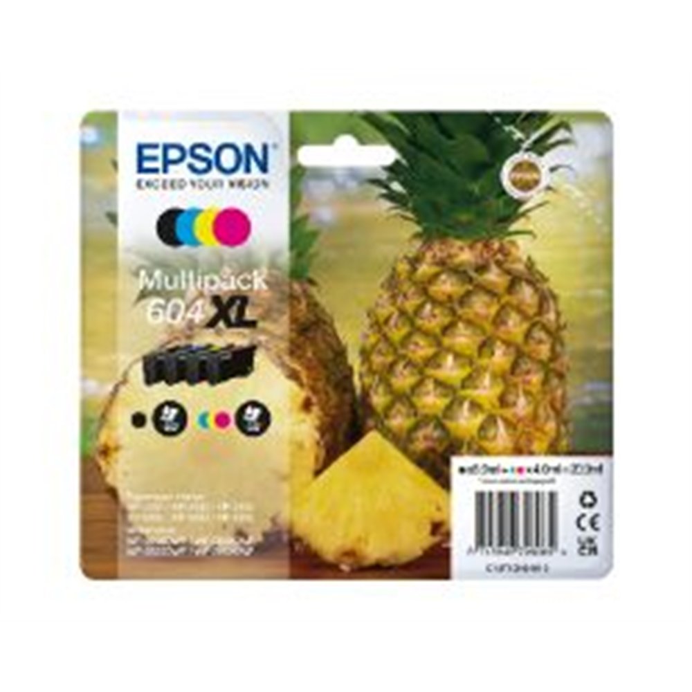 tinta epson 604xl pack negro/tricolor (c13t10h64010)
