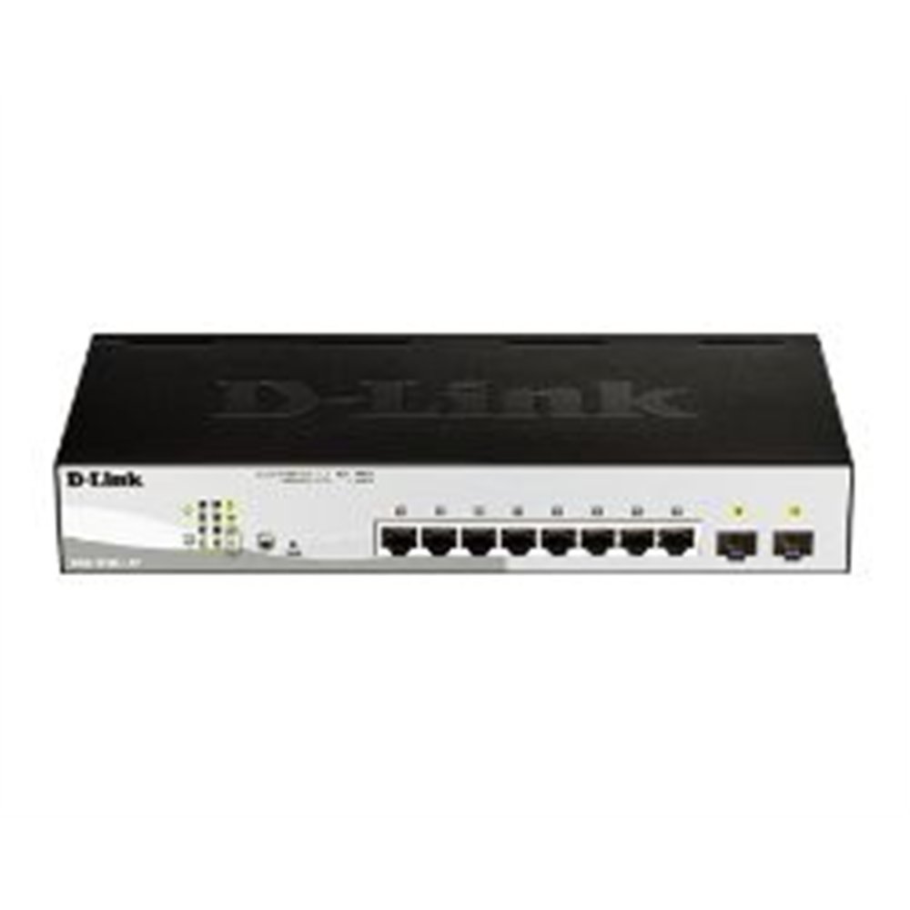 switch d-link 8xrj45 2xsfp poe rack 1u (dgs-1210-10p/e)