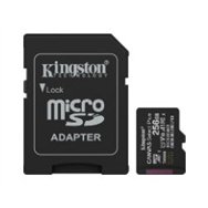 kingston micro sdxc 256gb + adaptador sd (sdcs3/256gb)