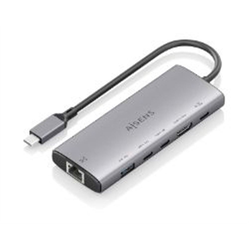 docking aisens 6en1 usb-c 4k/60hz gris (asuc-6p030-gr)