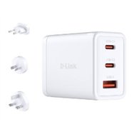 cargador d-link gan pd/qc 65w 1xusb-a 2xusb-c (dcp-651)