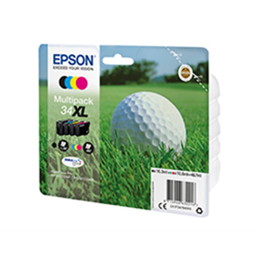 tinta epson 34xl pack negro/tricolor (c13t34764010)