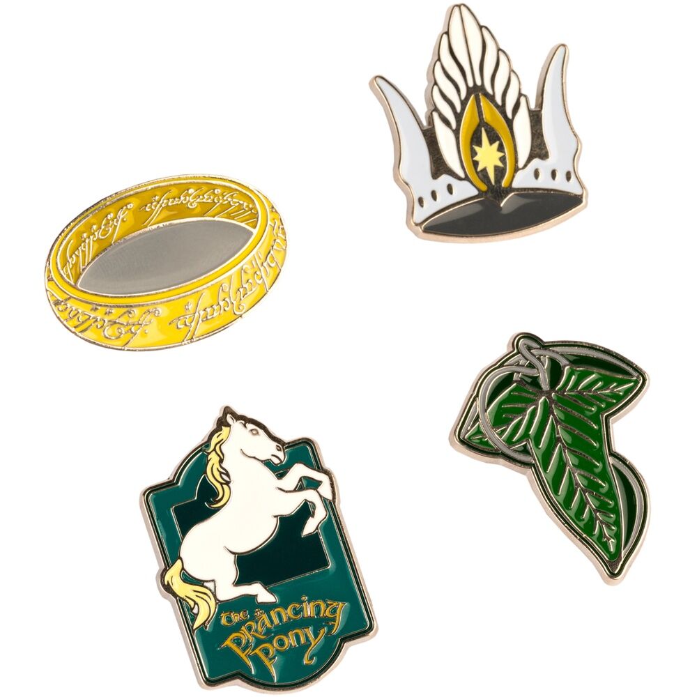 set 4 pins el señor de los anillos