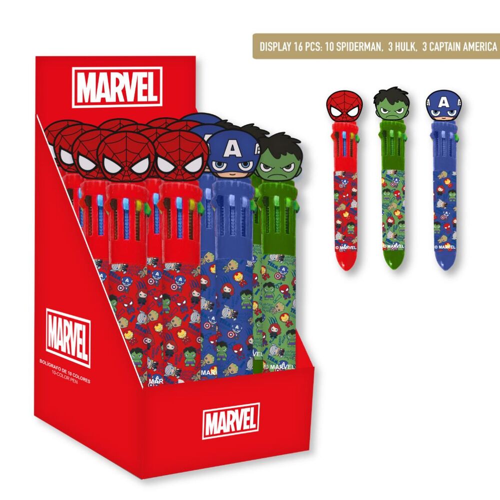 boligrafo colores los vengadores avengers marvel surtido