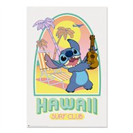 poster hawaii club surf stitch disney