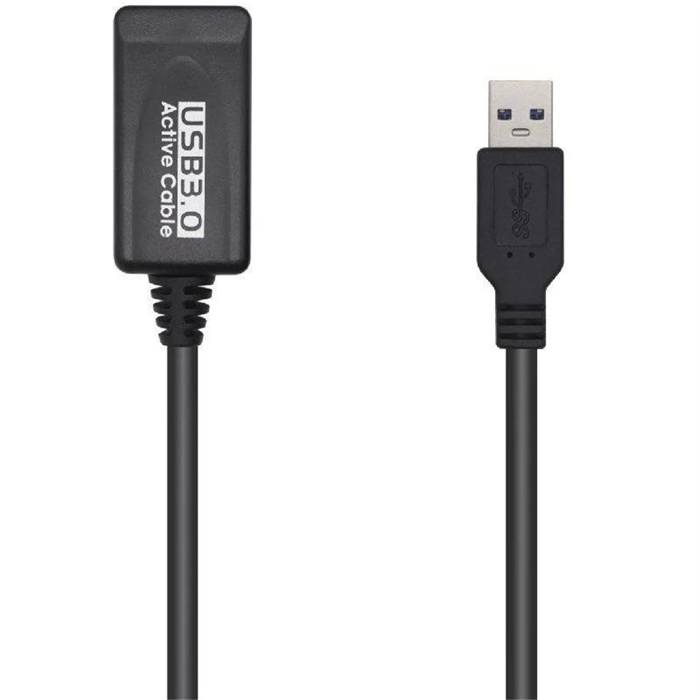 cable usb 3.0 alargador am/ah 5m aisens black