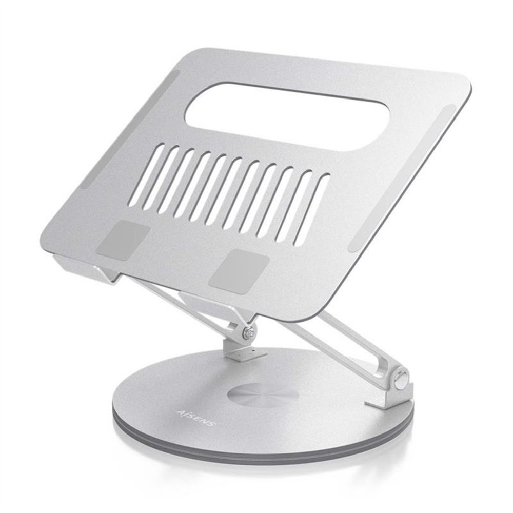 soporte aisens sobremesa tablet/notebook ergonomico 360º 10-17 silver