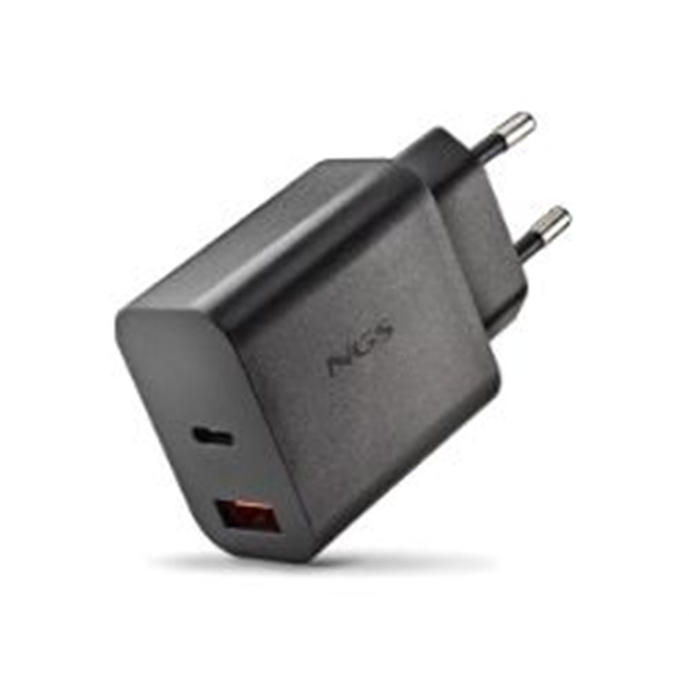 cargador ngs era 30w 1usb-a 1usb-c negro (era30wblack)