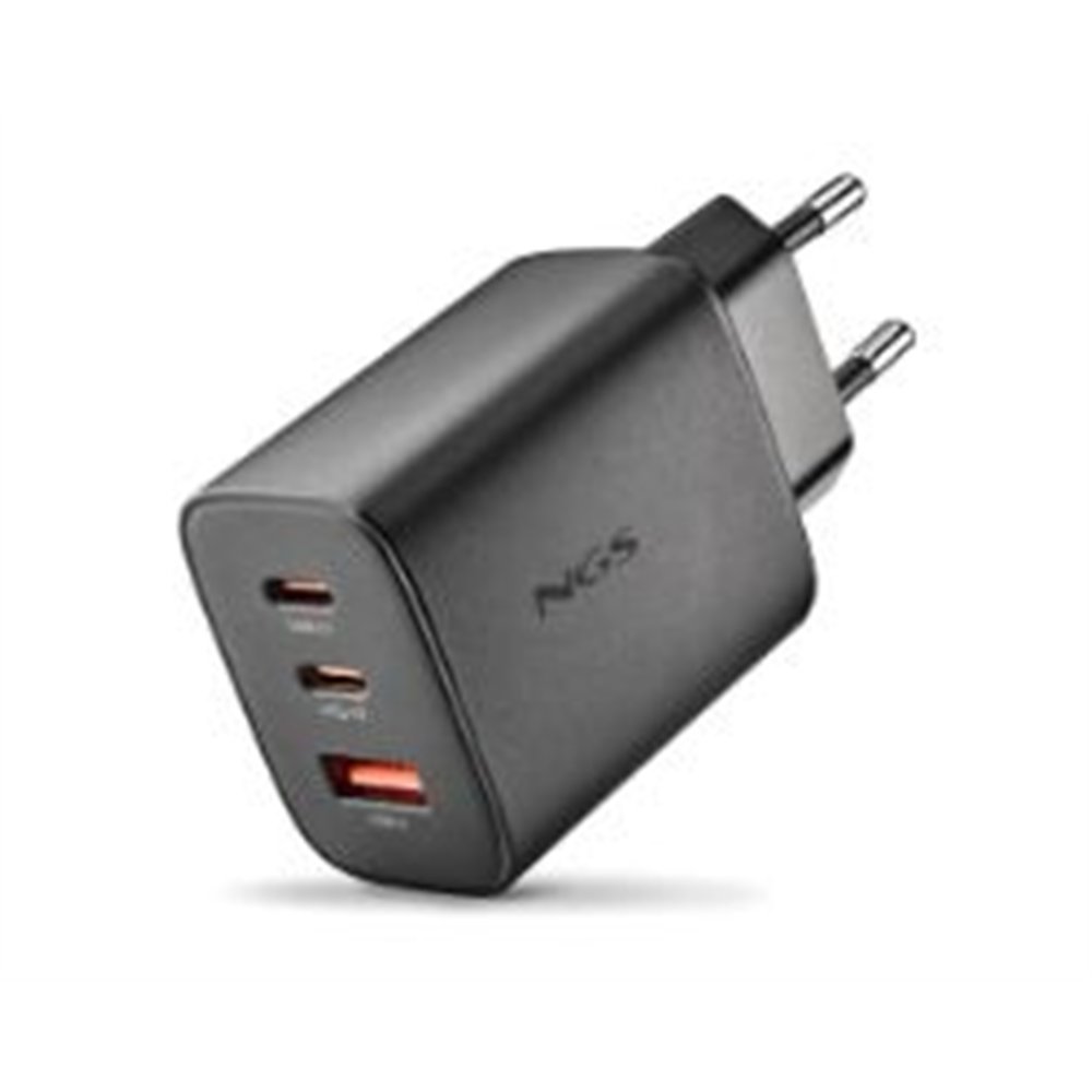 cargador ngs era 65w 1usb-a 2usb-c negro (era65wblack)