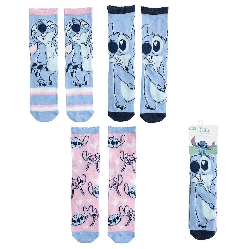 set 3 calcetines stitch disney