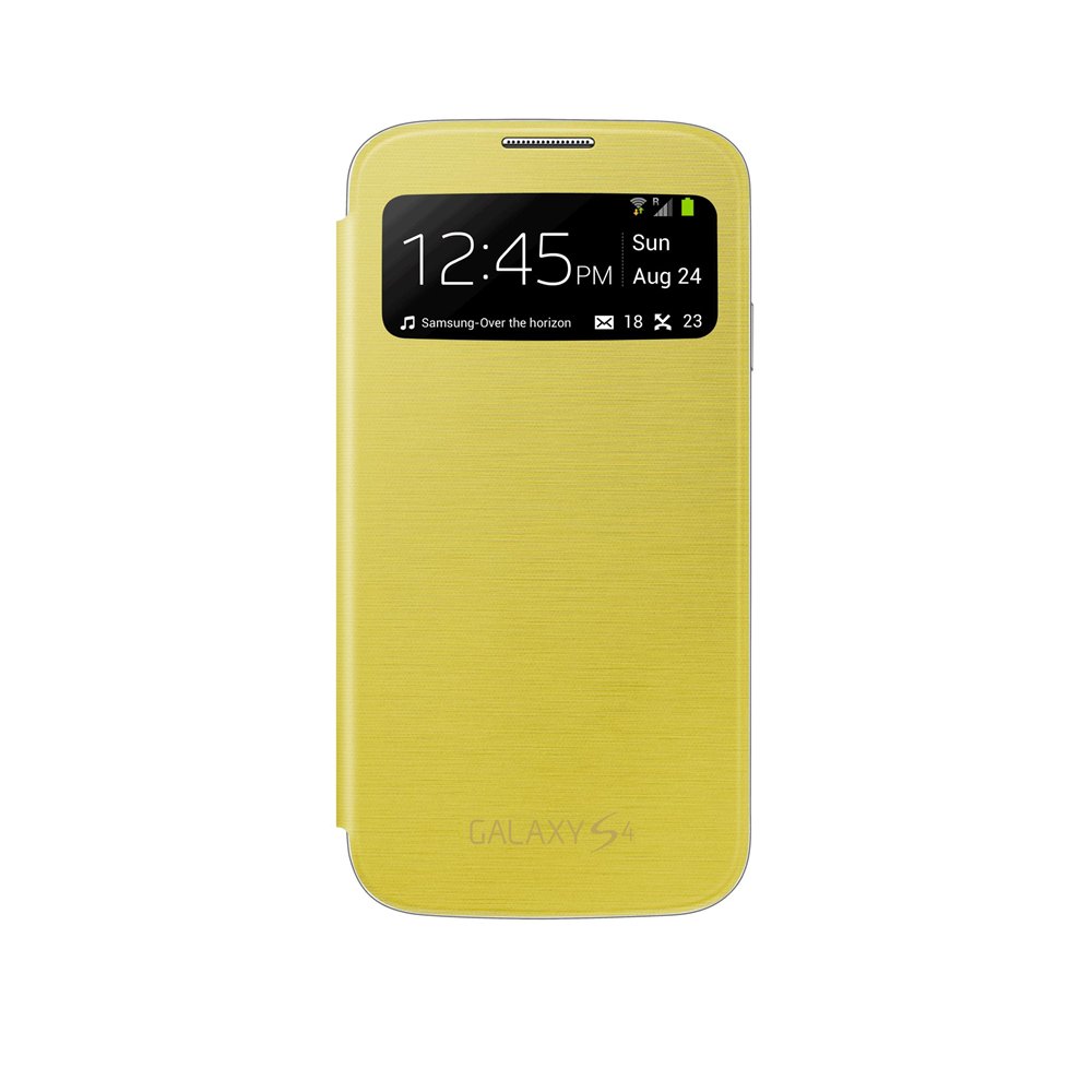 carcasa para samsung galaxy s4 view cover amarillo ef-ci950byegww