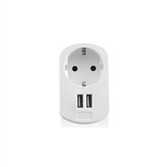 cargador ewent ew1211 2 puertos usb 3.1a y shucko