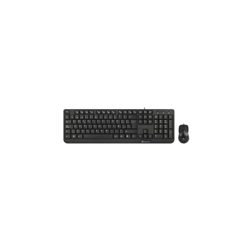 ngs cocoa kit teclado y raton usb negro