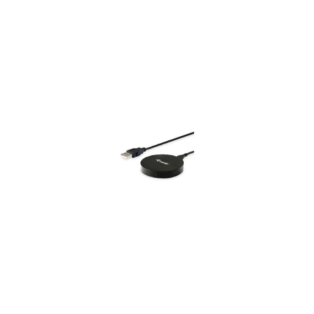 cargador inhalambrico equip life qi 5w carcasa de aluminio ultra-slim negro 245500