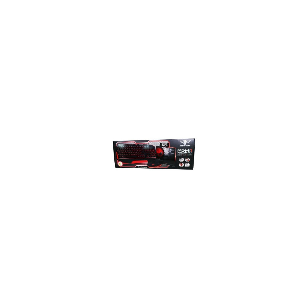 spirit of gamer pro-mk3 pack teclado retroiluminacion led usb + raton 3200dpi alfombrilla skull spirit sog-3in1-es