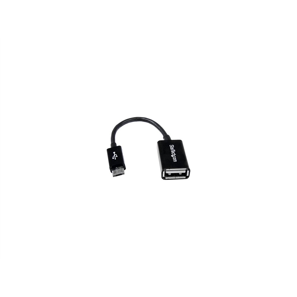 startech.com cable adaptador de 12cm micro usb macho a usb a hembra otg para tablets smartphones - negro