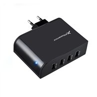 cargador adaptador pared phoenix universal 4x usb 5.1v 2.1a negro phmultiusbcharger