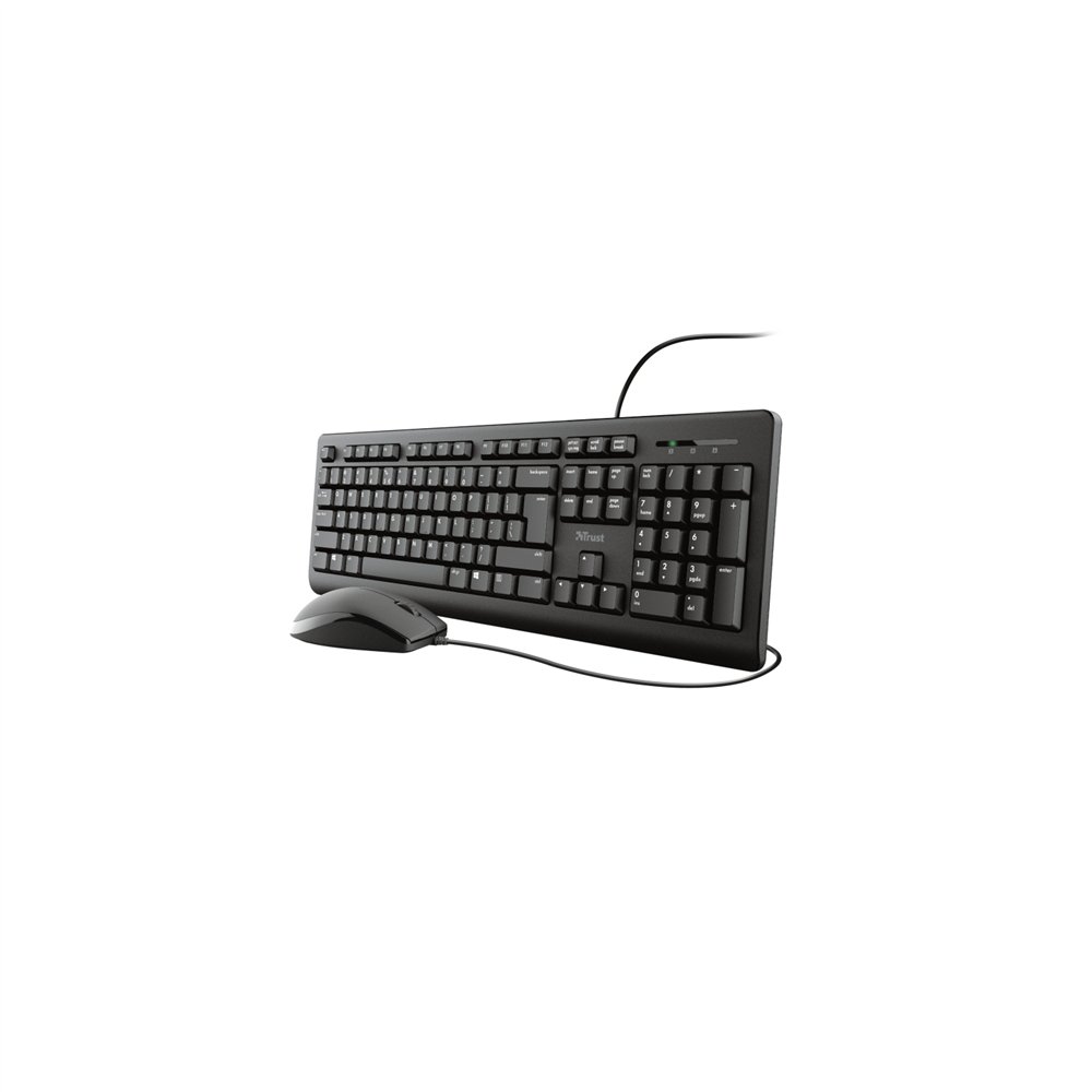 teclado trust tkm-250 usb estandar + raton ambidextro negro 23977
