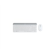 logitech mk470 slim teclado y raton rf inalambrico español blanco