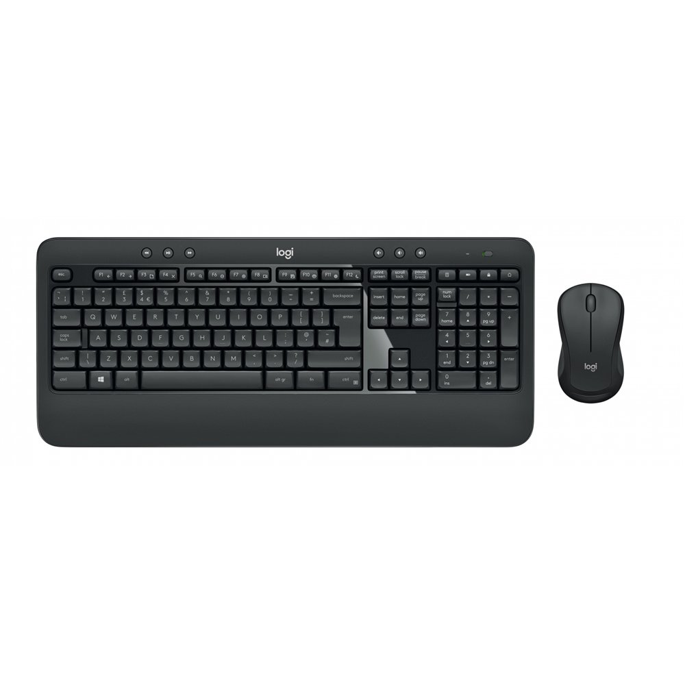 logitech mk540 advanced teclado rf inalámbrico qwertz alemán negro, blanco