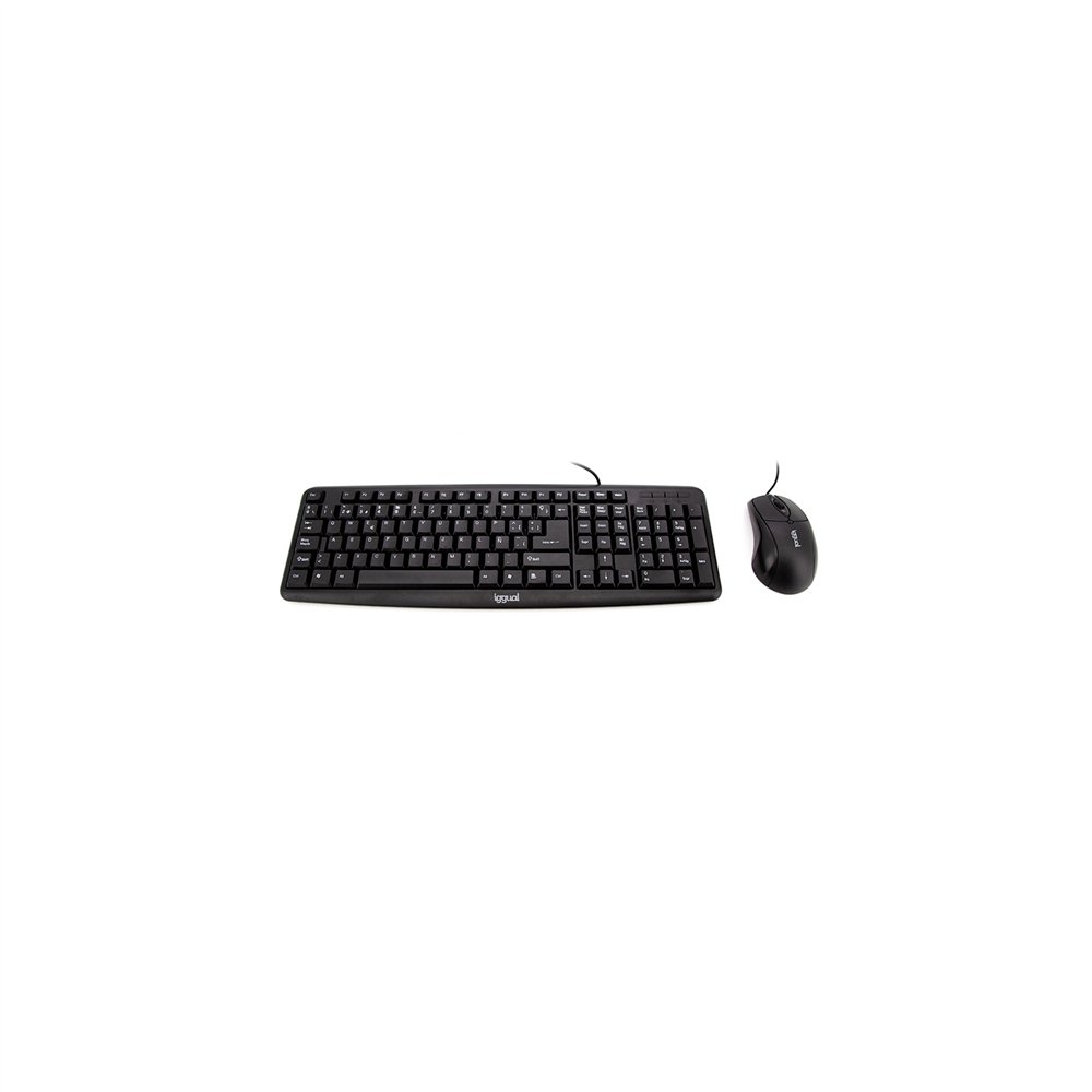 iggual com-ck-basic teclado y raton usb universal qwerty español negro