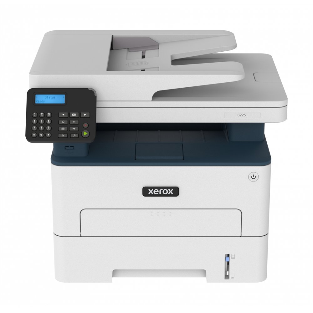xerox b225 impresora multifuncion laser duplex escaner ps3 pcl5e/6 adf 2 bandejas azul blanco