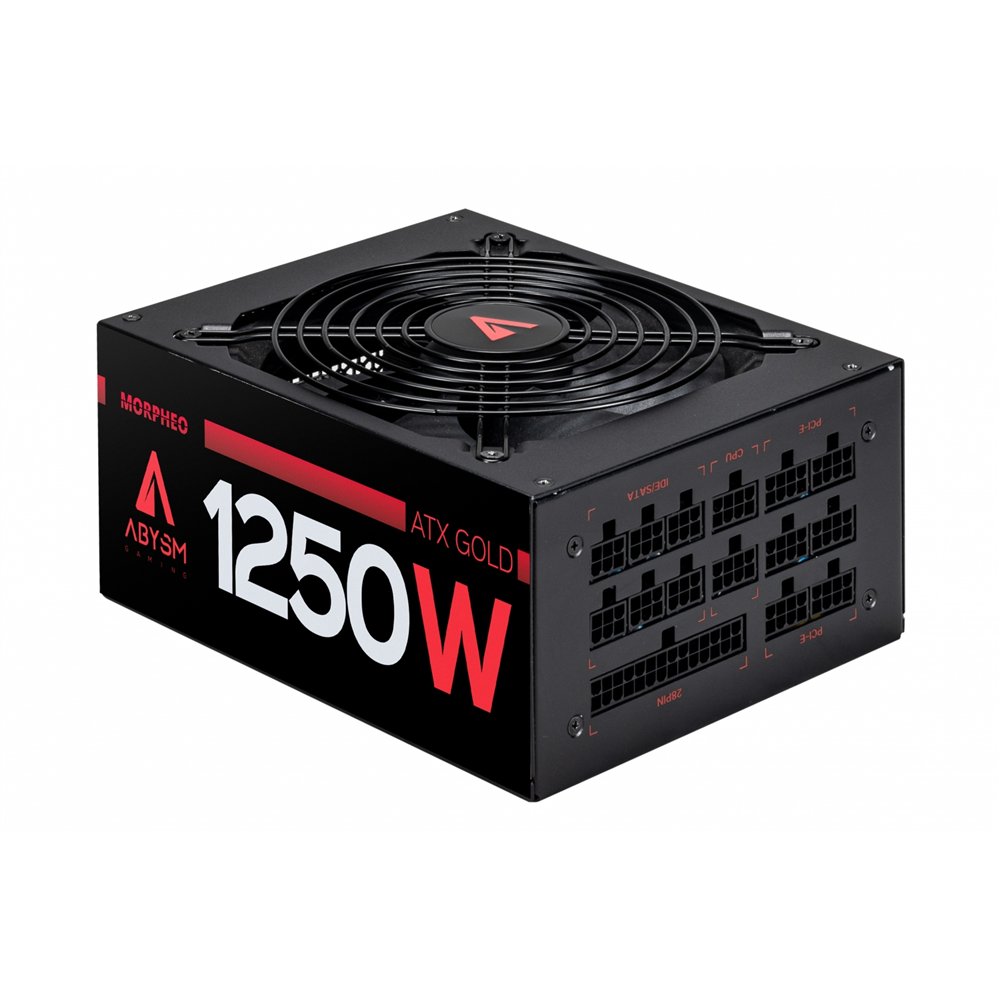 abysm gaming morpheo fuente de alimentacion atx 1250w full modular 80 plus gold negro