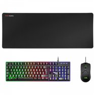 mars gaming mcpxbes combo teclado+raton+alfombrilla negro