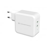 conceptronic cargador de dispositivo móvil interior usb tipo c blanco