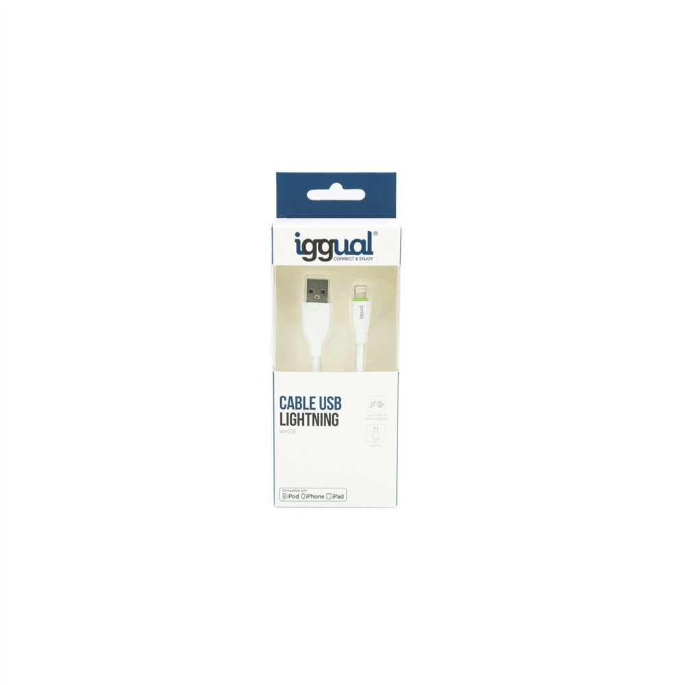 iggual cable de conector lightning/usb a 1 m blanco