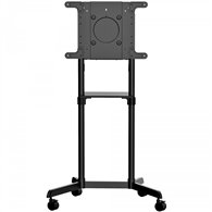 startech.com - soporte rodante vesa para tv de 37 a 70 pulgadas (70kg) - base para televisor con estante - con giro e inclinació