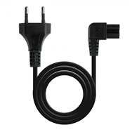tooq cable de alimentacion cee7/16 macho a c7 acoplador hembra 3m negro