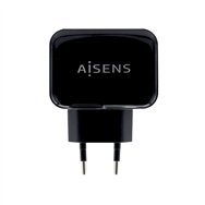 aisens cargador pared universal usb 2.0 2puertos negro