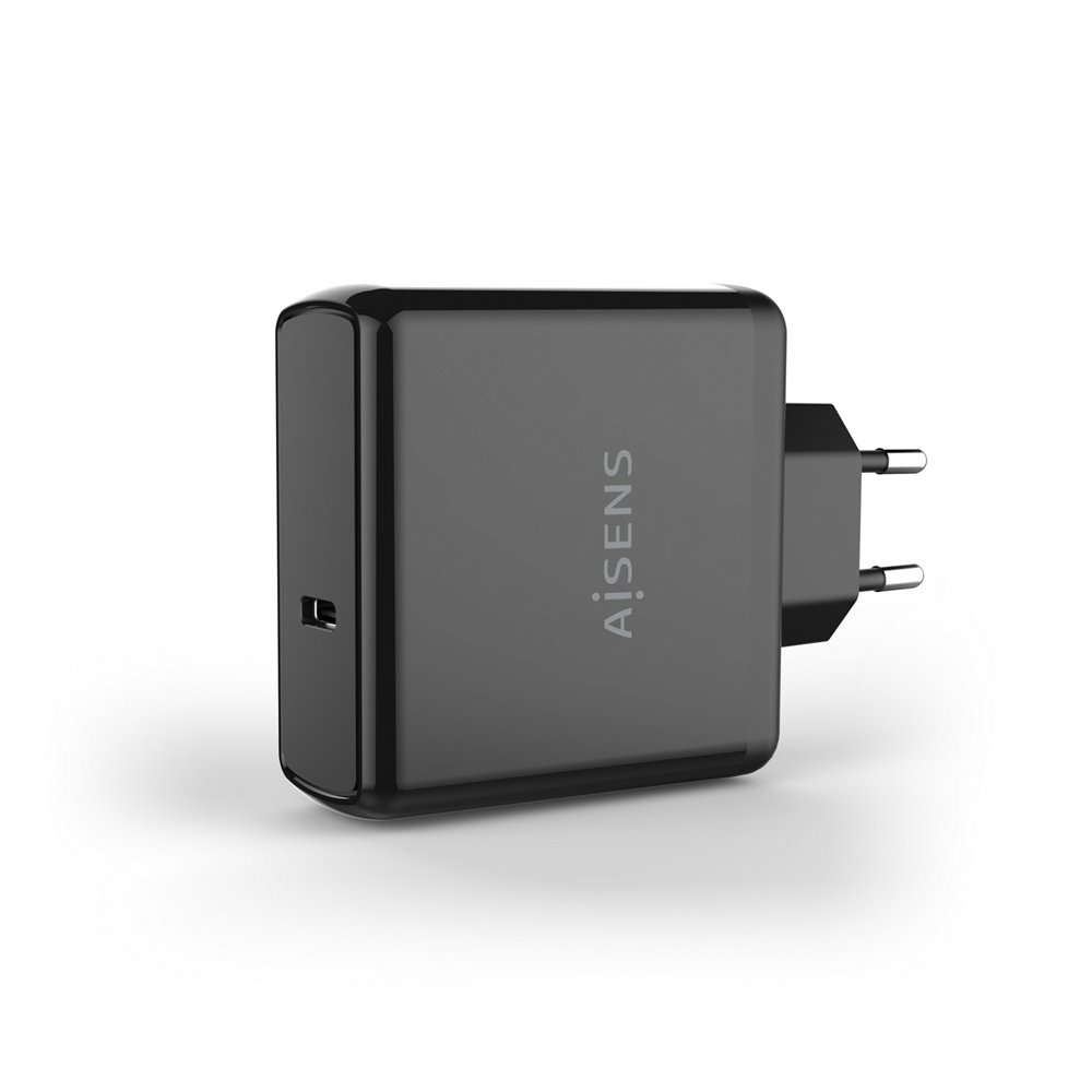 aisens cargador pd3.0 qc3.0 1 puerto 1xusb-c 60w, negro