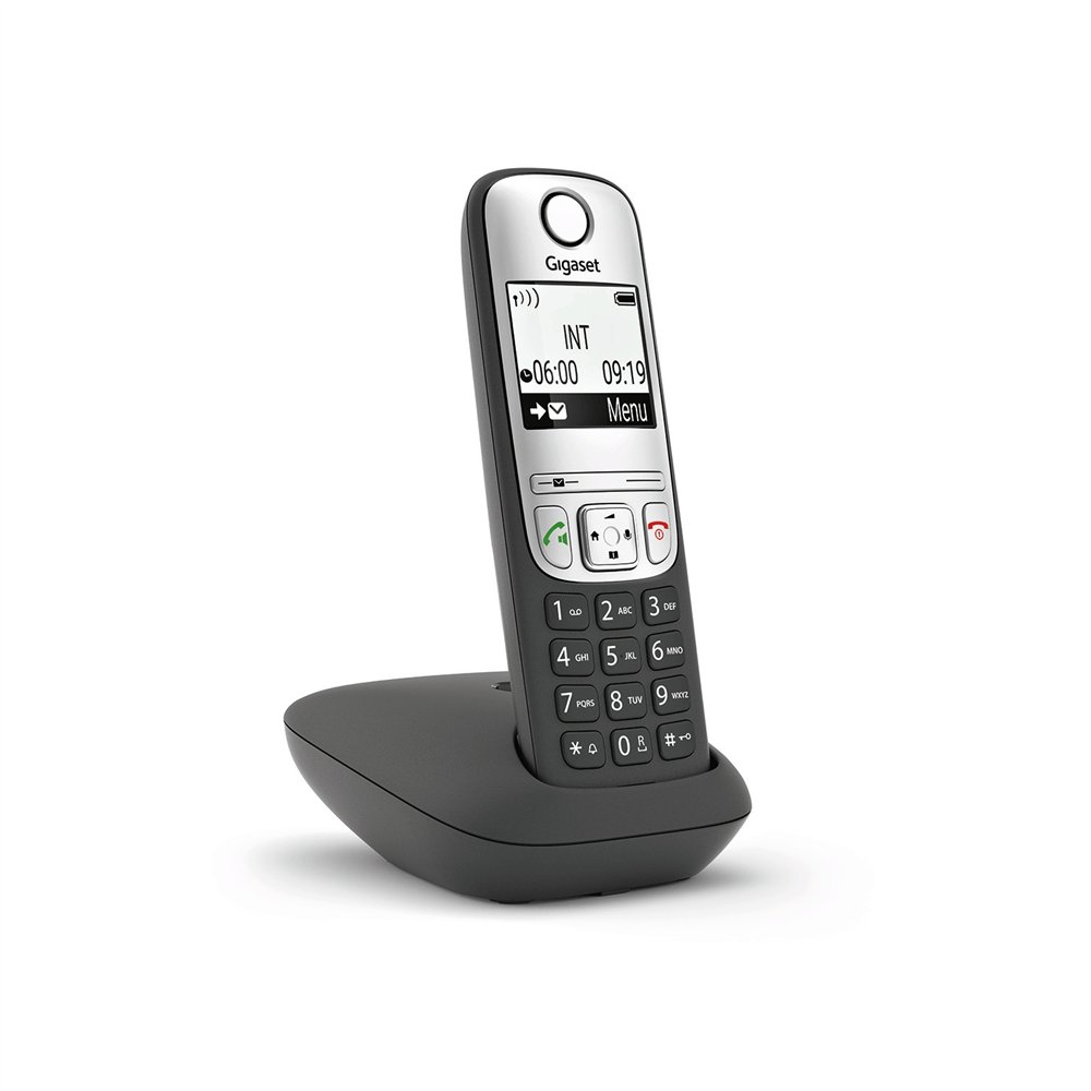 gigaset a690 teléfono analógico negro, plata