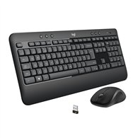 logitech mk540 advanced wireless keyboard and mouse combo teclado usb qwerty inglés negro, blanco